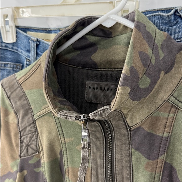 Anthropologie Marrakech Ashland Camo Moto Bomber Full Zip Jacket S - Picture 15 of 16